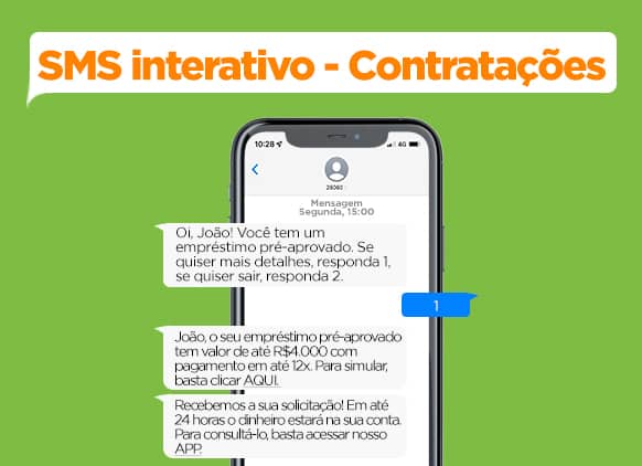 SMS interativo - contratações